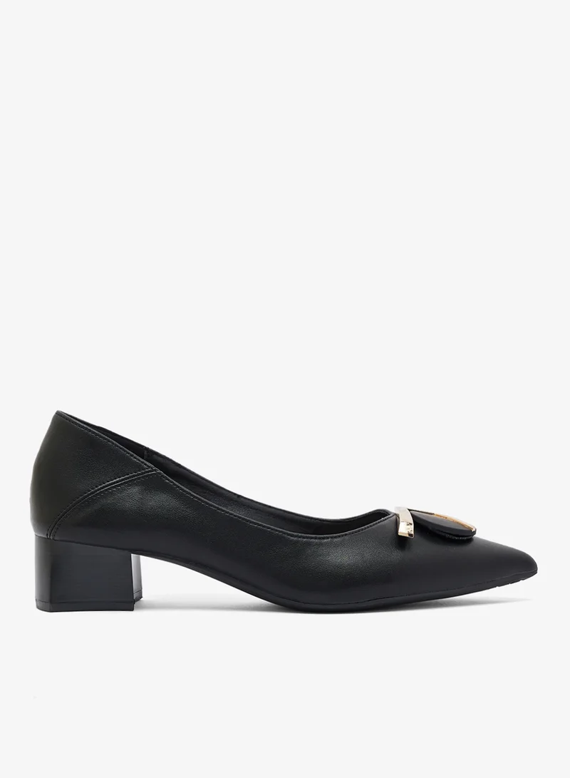 ELLA Ballet Flats With Gold Accent Buckle Detail